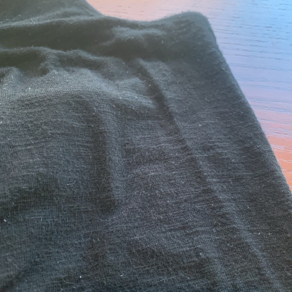 Olivia Moon Black Tank Sleeveless Top with Feathery Fringe Women’s Small Medium - Picture 6 of 6